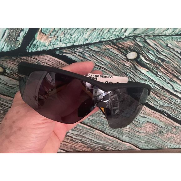 NWT Ironman Sunglasses Unisex Men’s Black Yellow Accents 100% UVA/UVB 🌞☀️ - Picture 1 of 14